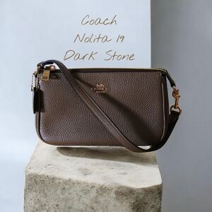NWT! Coach Nolita 19 In Dark Stone